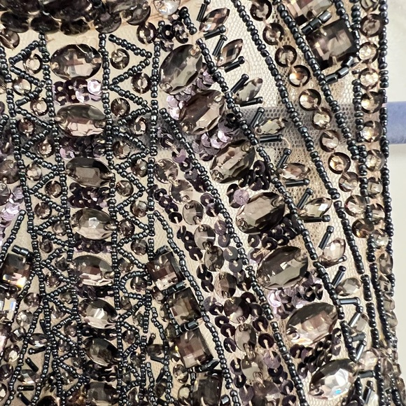 High Neck Beaded Cocktail Dress - Picture 8 of 10